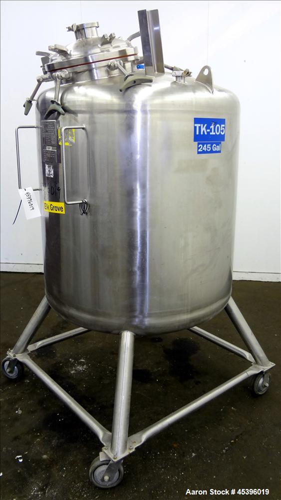 Used 800 Liter Stainless Steel Precision Stainless Pressure Tank