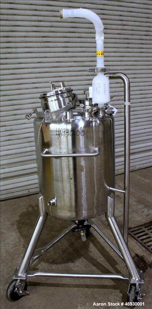 Used- Pure-Flo Precision Pressure Tank, 100 Liter (26.4 Gallon), 316L Stainless