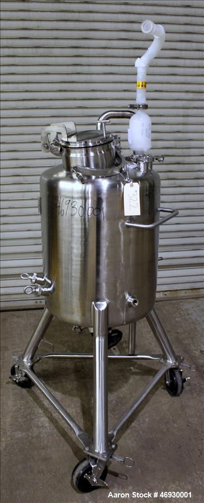 Used- Pure-Flo Precision Pressure Tank, 100 Liter (26.4 Gallon), 316L Stainless