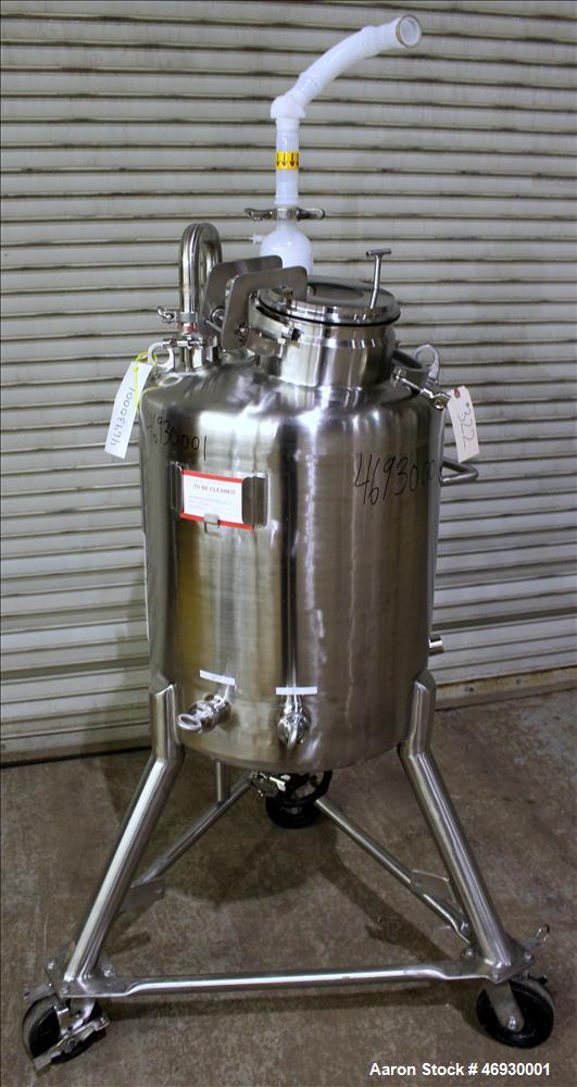 Used- Pure-Flo Precision Pressure Tank, 100 Liter (26.4 Gallon), 316L Stainless