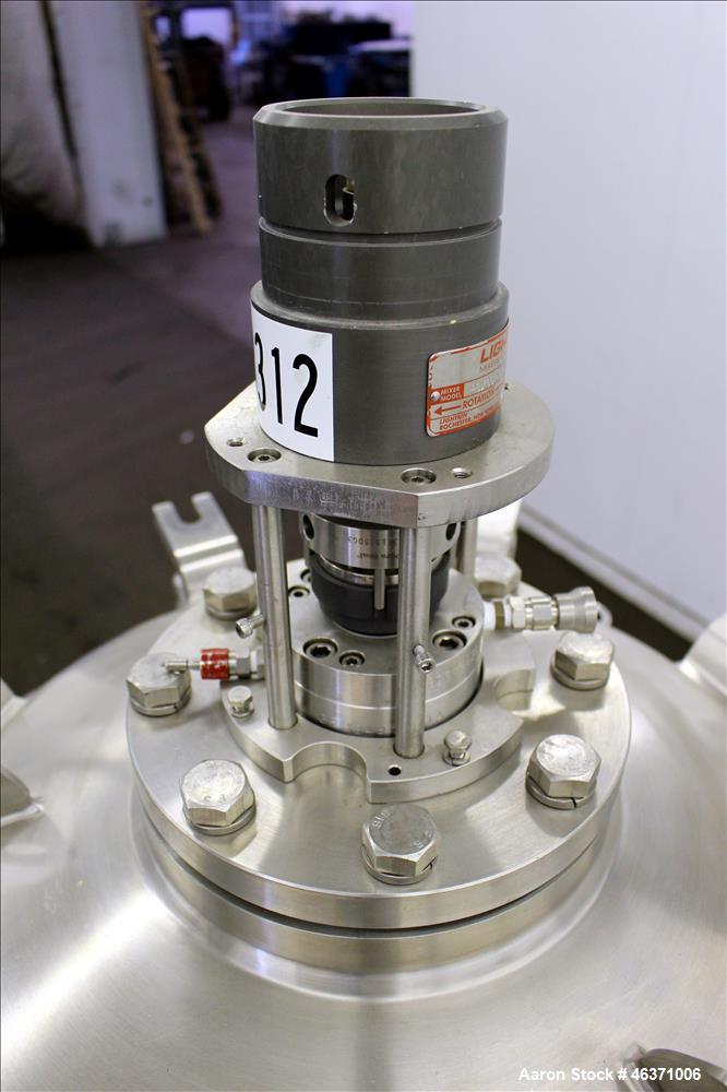 Used Precision Stainless Pressure Tank, 600 Liter (158.50 Gallon), 316L Stainless Steel, Vertical. 36" Diameter x 36" straight side, dished top and bottom heads. Vessel rated 40 psi at -20 to 300 deg...