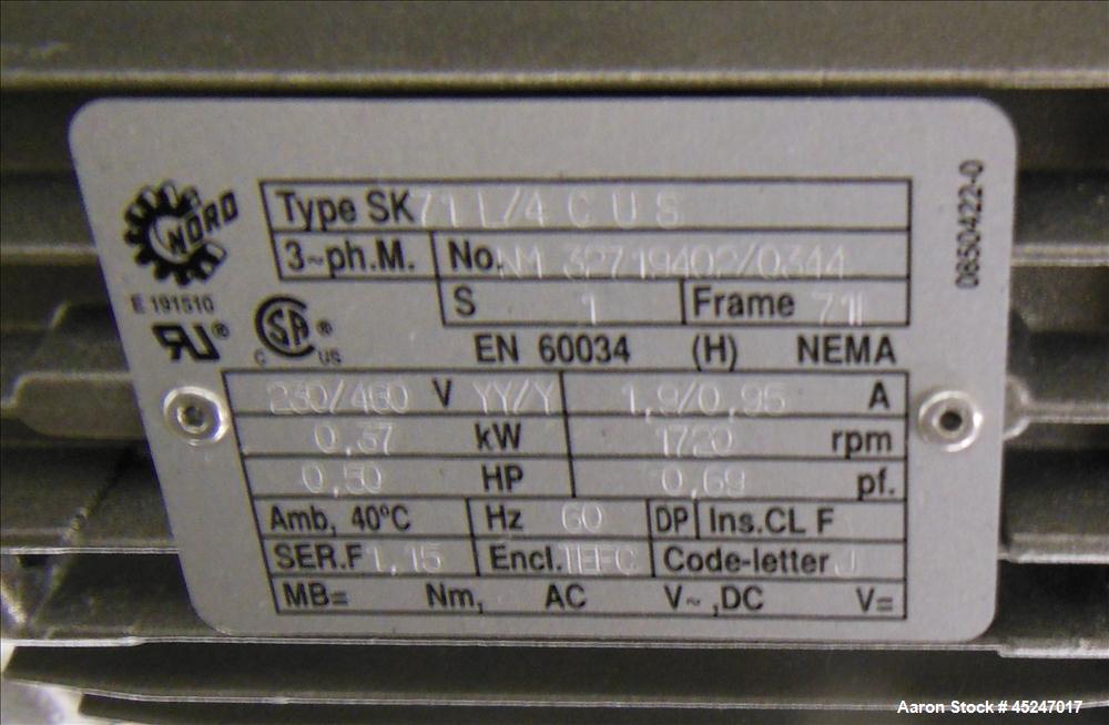 Used 200 Gallon Stainless Steel Pure-Flo Precision Tank, Model MBI410H37