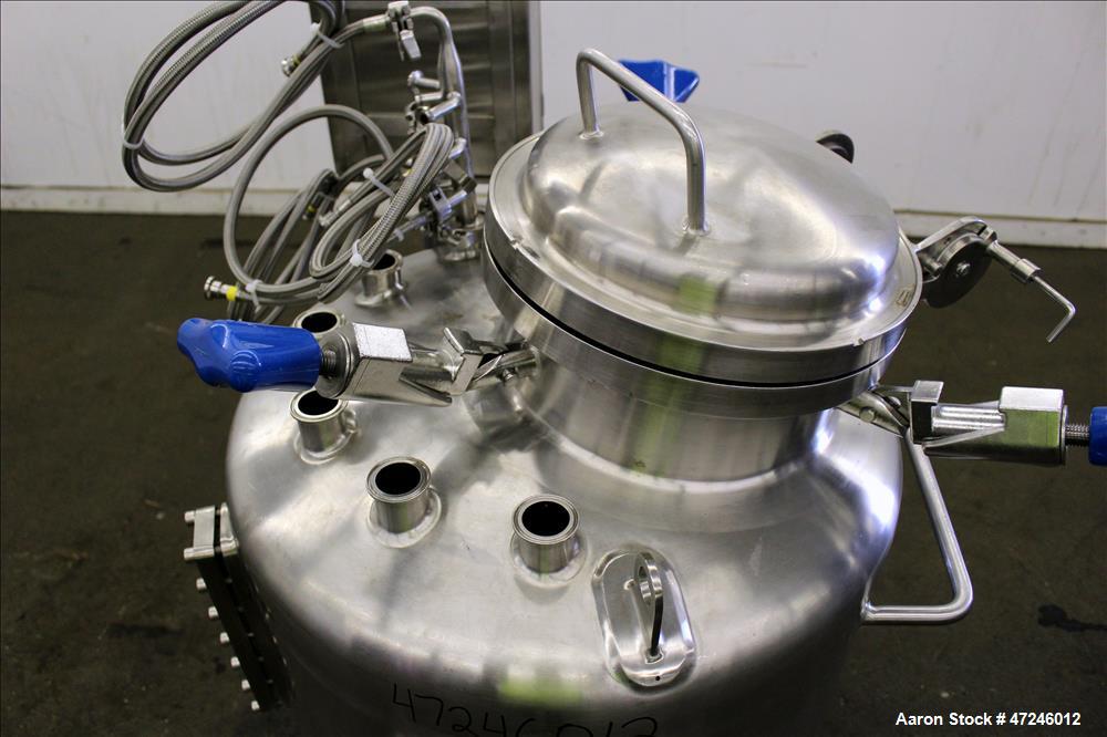 Used Pure-Flo Precision Pressure Tank, 150 liter (39.6 Gallons), 316L Stainless