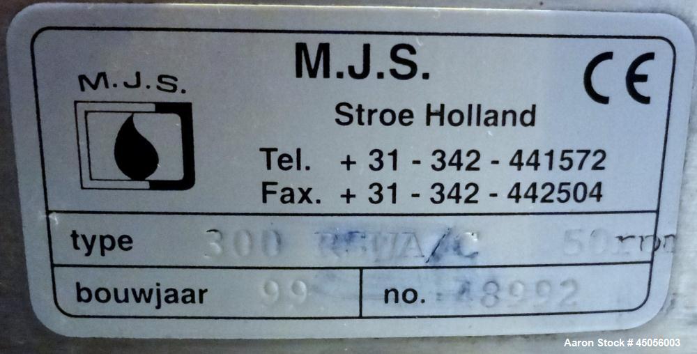 Used 300 Liter Stainless Steel M.J.S. Tank