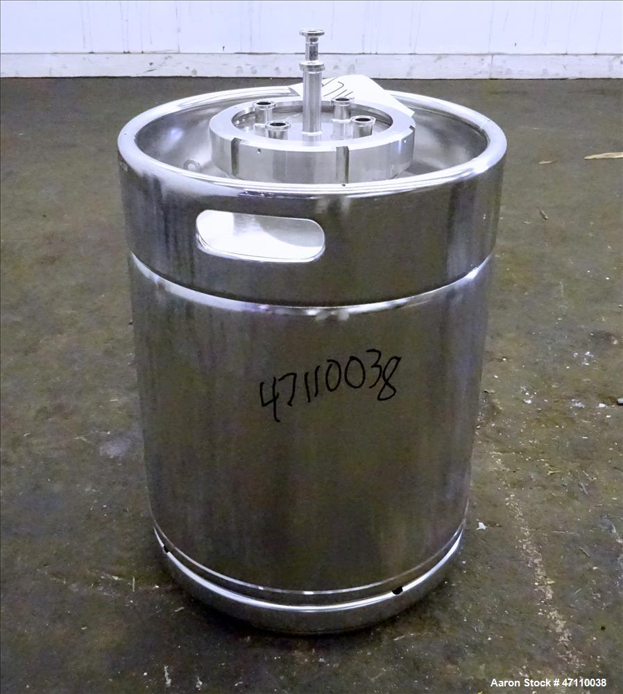 Used Bolz Rutten Sterile Storage Systems Pressure Tank, 13.2 Gallon (50 Liter) Capacity, 316L Stainless Steel, Vertical. Approximate 395mm (15.5") diameter by 304mm (12") straight side, dished top & ...