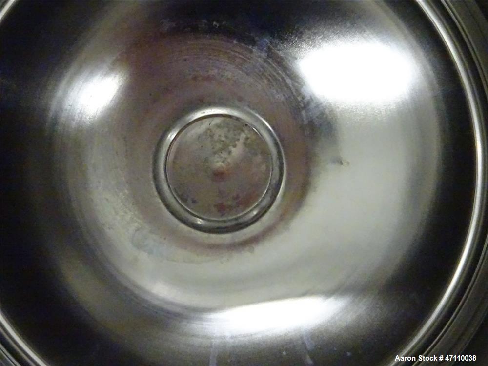 Used Bolz Rutten Sterile Storage Systems Pressure Tank, 13.2 Gallon (50 Liter) Capacity, 316L Stainless Steel, Vertical. Approximate 395mm (15.5") diameter by 304mm (12") straight side, dished top & ...