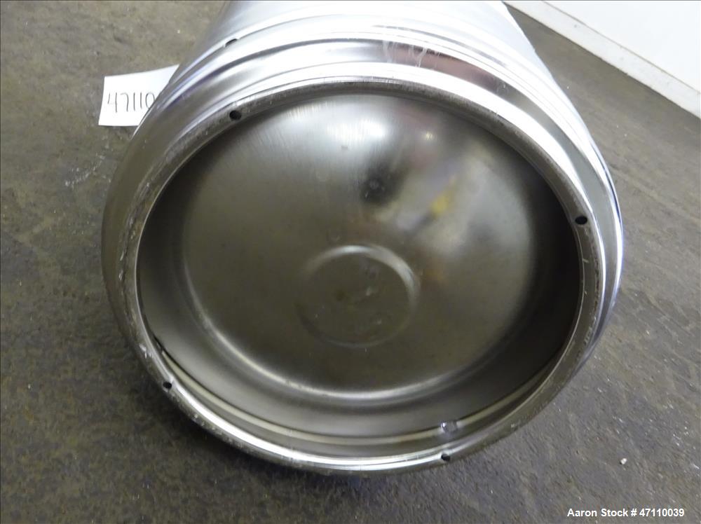 Used Bolz Rutten Sterile Storage Systems Pressure Tank, 13.2 Gallon (50 Liter) Capacity, 316L Stainless Steel, Vertical. Approximate 395mm (15.5") diameter by 304mm (12") straight side, dished top & ...