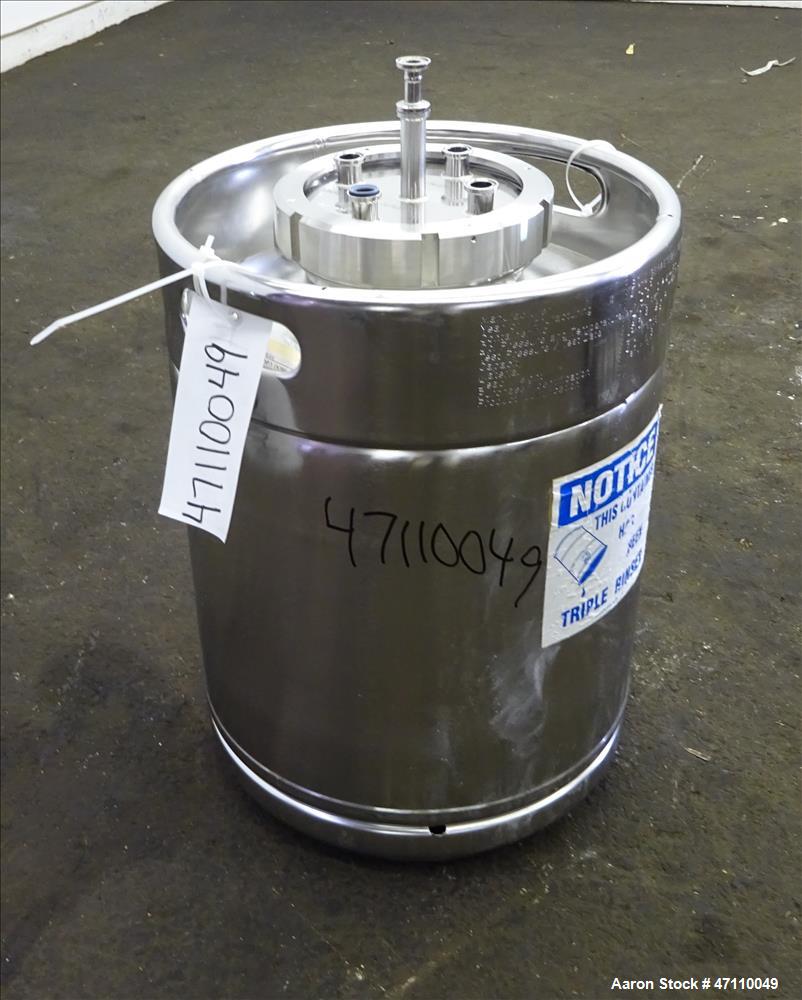 Used- Bolz Rutten Sterile Storage Systems Pressure Tank, 13.2 Gallon