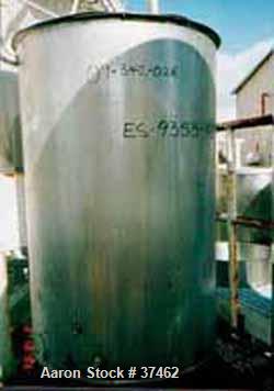 USED: Sani Tank, 300 gallon, stainless steel, vertical. 38" diameter x 60" straight side. Flat open top with 1/2 hinged cove...