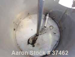 USED: Sani Tank, 300 gallon, stainless steel, vertical. 38" diameter x 60" straight side. Flat open top with 1/2 hinged cover, flat bottom. 2-1/2" side bottom outlet.