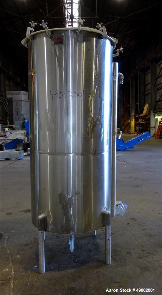 Used Sani-Tanks Tank, Approximate 400 Gallon, 304 Stainless Steel, Vertical.