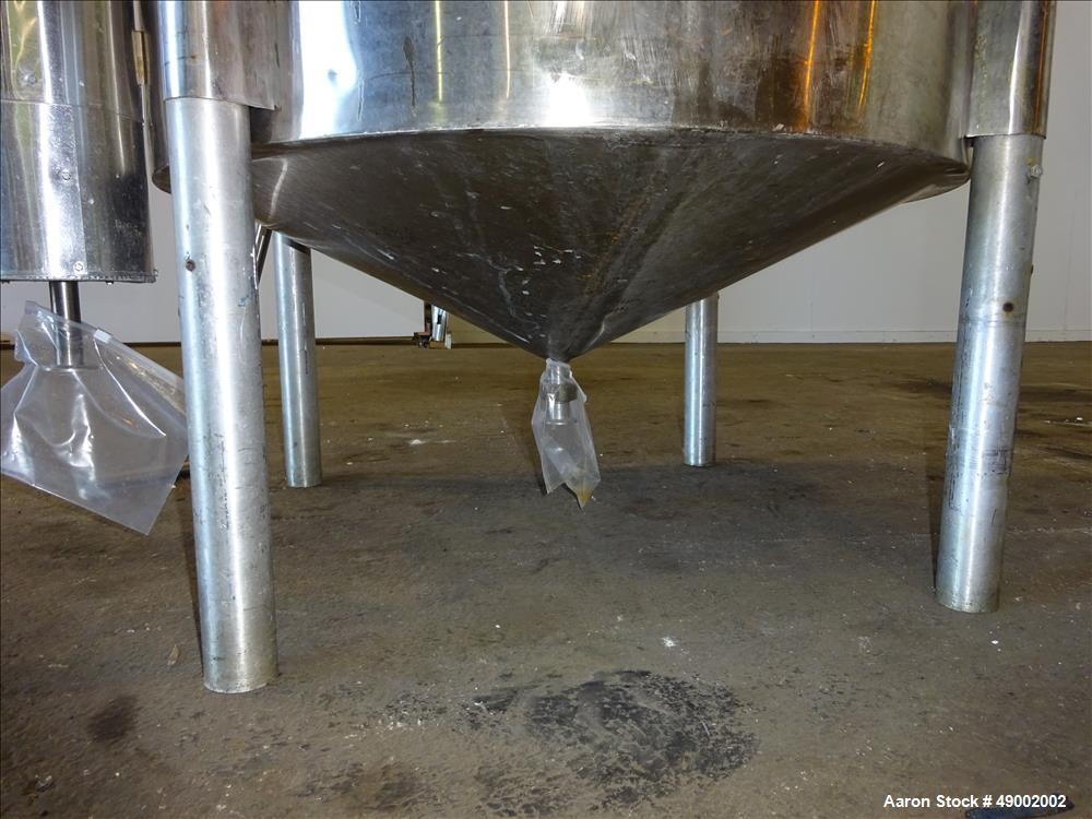 Used Sani-Tanks Tank, Approximate 400 Gallon, 304 Stainless Steel, Vertical.