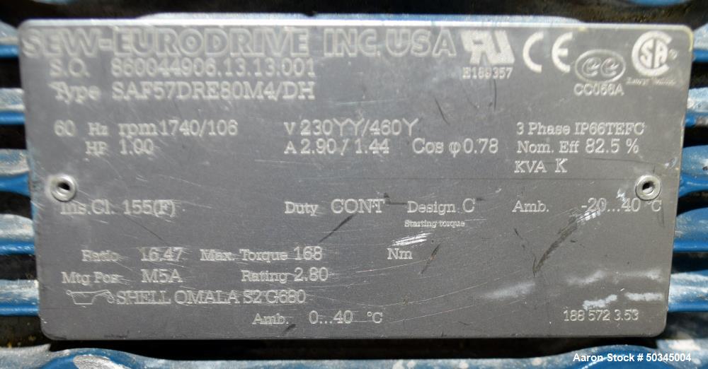 Used Scherping Systems Tank, 200 Gallon, Model C2552A, Stainless Steel, Vertica
