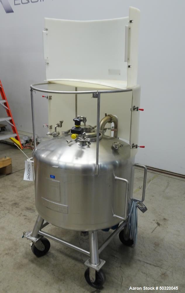 Used- Sharpsville Pressure Mix Tank, 200 Liter, 316L Stainless Steel