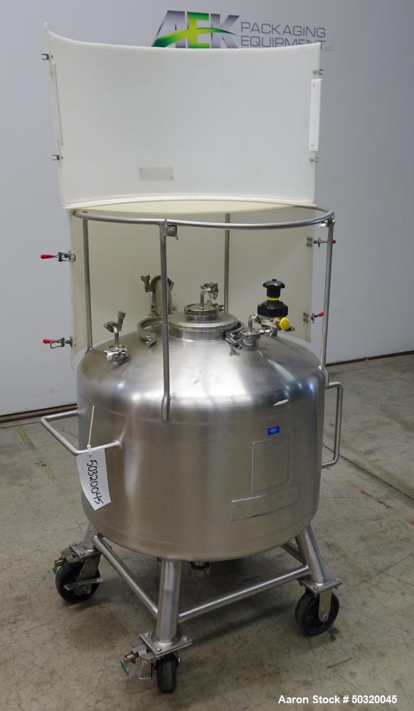 Used Sharpsville Pressure Mix Tank, 200 Liter, 316L Stainless Steel