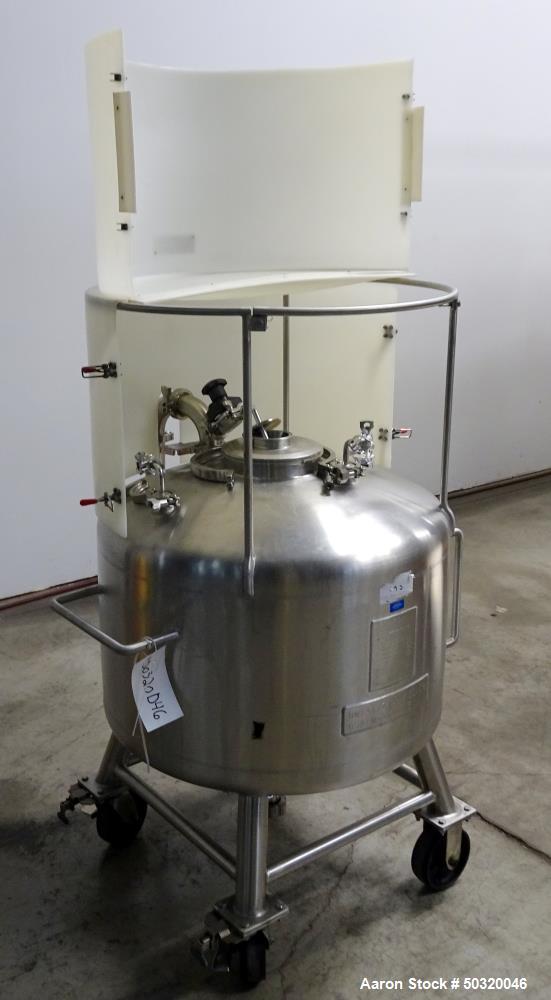 Used Sharpsville Pressure Mix Tank, 200 Liter, 316L Stainless Steel