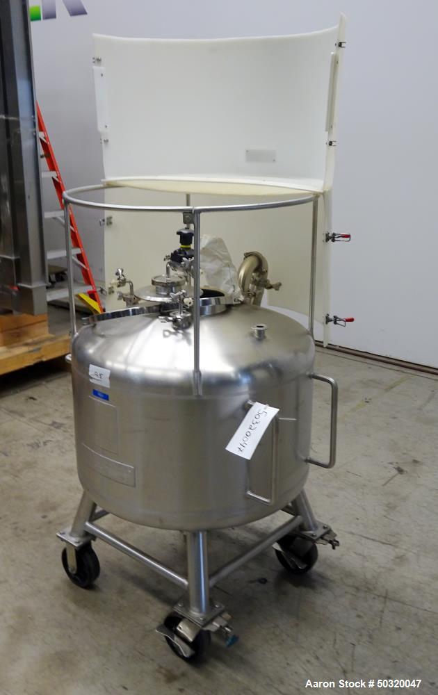 Used Sharpsville Pressure Mix Tank, 200 Liter, 316L Stainless Steel