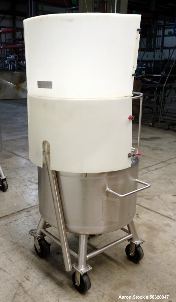 Used Sharpsville Pressure Mix Tank, 200 Liter, 316L Stainless Steel