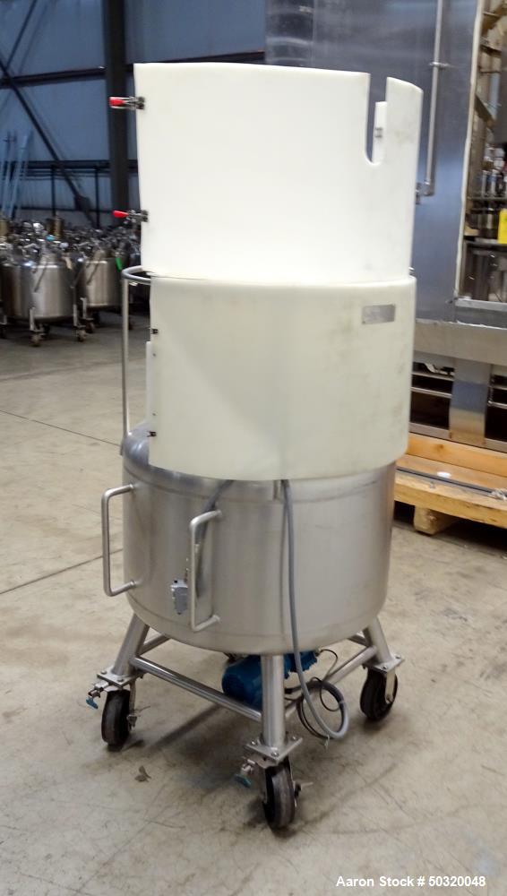 Used- Sharpsville Pressure Mix Tank, 200 Liter, 316L Stainless Steel