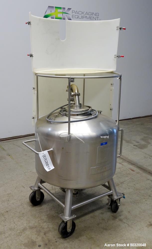 Used Sharpsville Pressure Mix Tank, 200 Liter, 316L Stainless Steel
