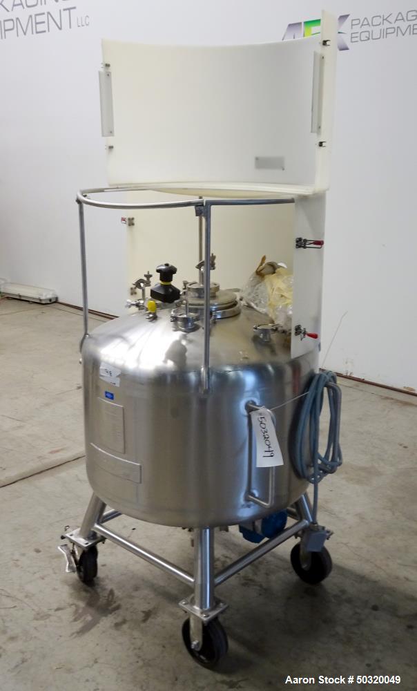 Used Sharpsville Pressure Mix Tank, 200 Liter, 316L Stainless Steel