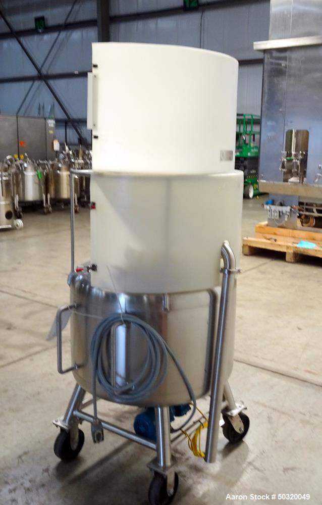 Used Sharpsville Pressure Mix Tank, 200 Liter, 316L Stainless Steel