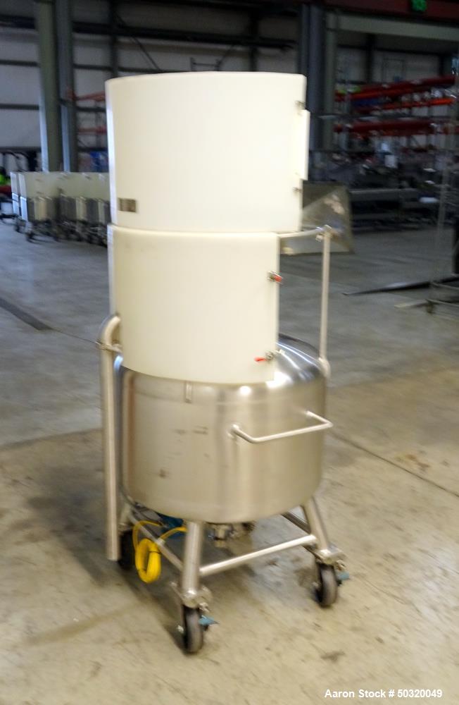 Used Sharpsville Pressure Mix Tank, 200 Liter, 316L Stainless Steel