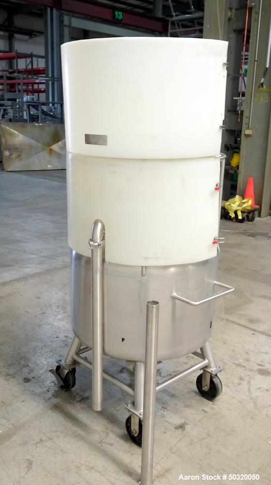Used Sharpsville Pressure Mix Tank, 200 Liter, 316L Stainless Steel