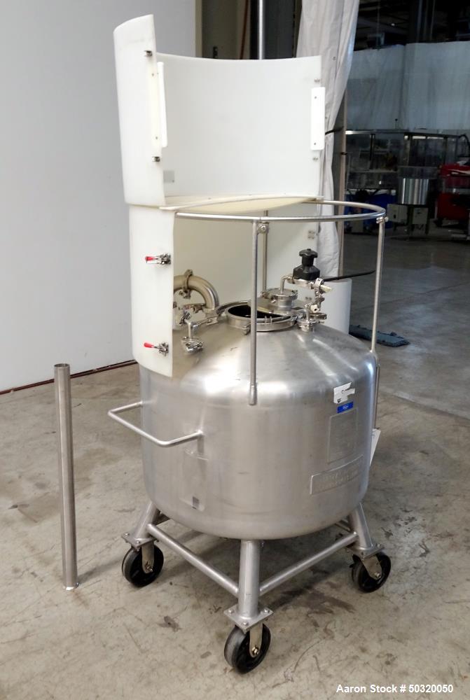 Used Sharpsville Pressure Mix Tank, 200 Liter, 316L Stainless Steel