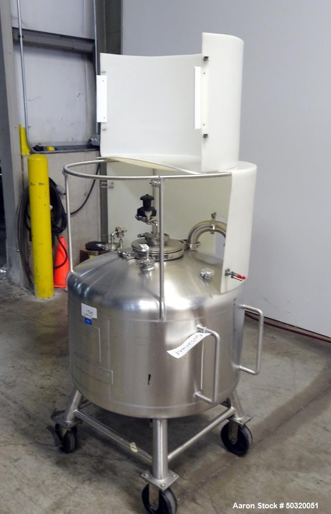 Used- Sharpsville Pressure Mix Tank, 200 Liter, 316L Stainless Steel