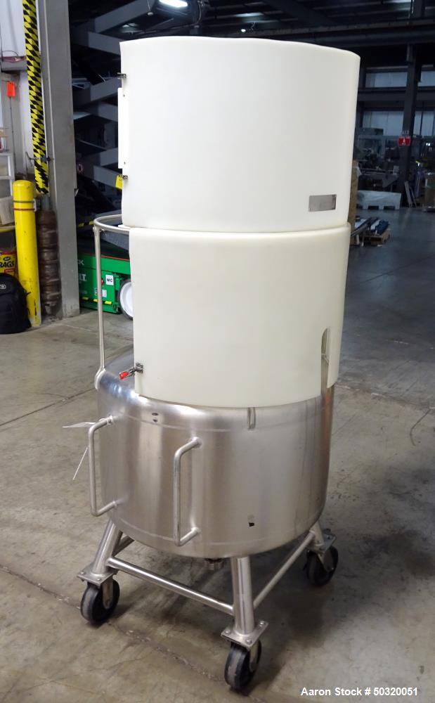 Used Sharpsville Pressure Mix Tank, 200 Liter, 316L Stainless Steel