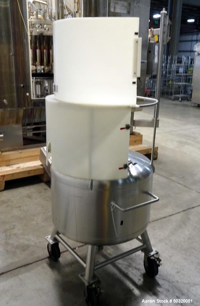 Used Sharpsville Pressure Mix Tank, 200 Liter, 316L Stainless Steel