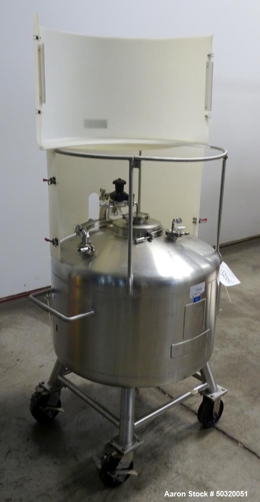 Used Sharpsville Pressure Mix Tank, 200 Liter, 316L Stainless Steel