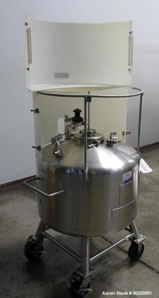 Used Sharpsville Pressure Mix Tank, 200 Liter, 316L Stainless Steel