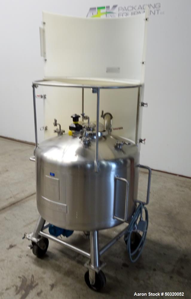 Used- Sharpsville Pressure Mix Tank, 200 Liter, 316L Stainless Steel