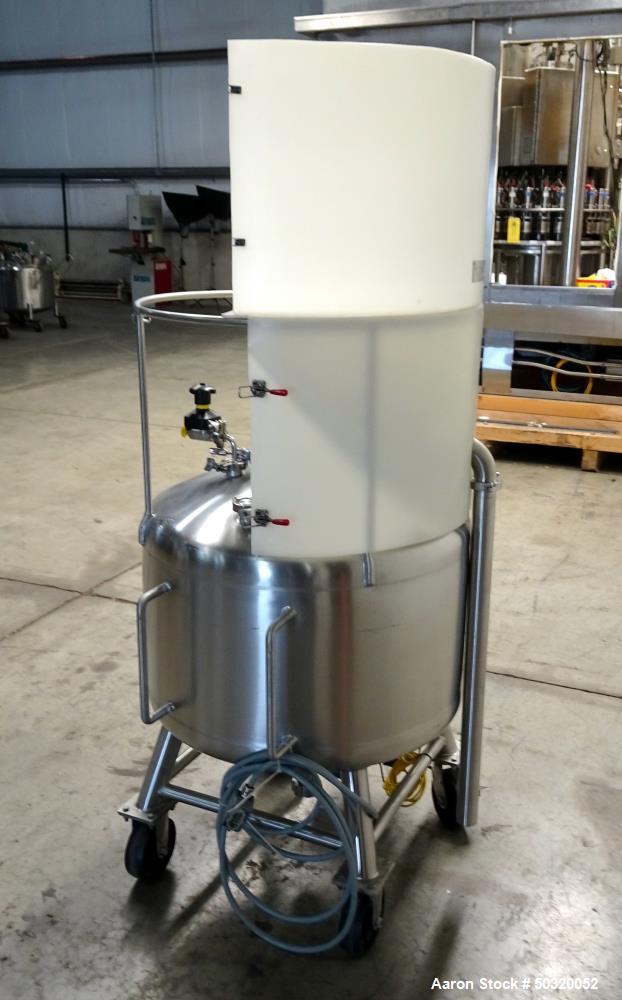 Used Sharpsville Pressure Mix Tank, 200 Liter, 316L Stainless Steel
