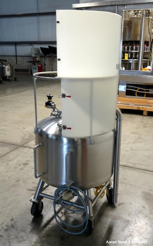 Used- Sharpsville Pressure Mix Tank, 200 Liter, 316L Stainless Steel