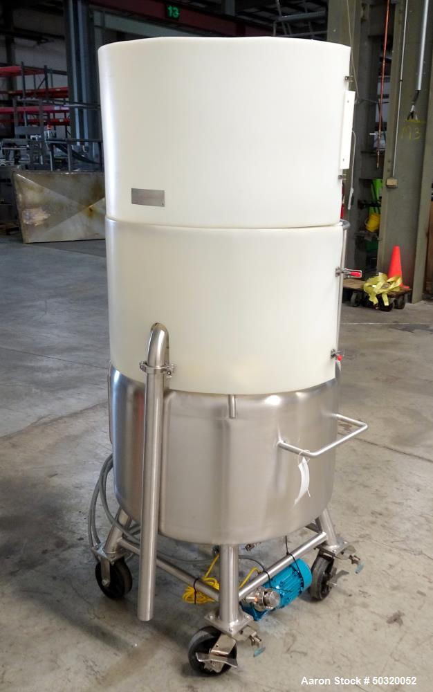 Used Sharpsville Pressure Mix Tank, 200 Liter, 316L Stainless Steel