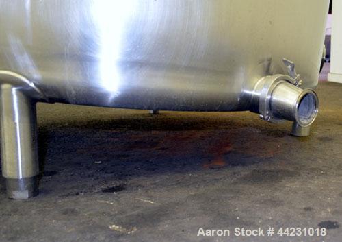 Used Stainless Concepts Balance Tank, 200 Gallon, 316 Stainless Steel, Vertical. Approximate 50" diameter x 23" straight side. 2/3 Hinged top cover, sloped bottom. Openings top (3) 2", (6) 3", 6". Si...