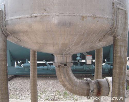 Used Stainless Fabrication Tank, 150 gallon, 316L stainless steel, vertical. 30" diameter x 48" straight side. Bolt on dish top, dish bottom. Internal rated 7 psig at 200 deg F. Openings: top 1/2", (...