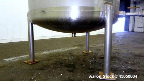 Used- Stainless Fabrication Tank, 250 Gallon, 304 Stainless Steel, Vertical. Approximate 38" Diameter x 46" straight side, o...