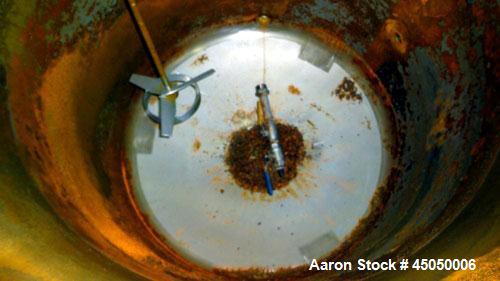 Used Stainless Fabrication Tank, 250 Gallon, 304 Stainless Steel, Vertical. Approximate 38" Diameter x 46" straight side, open top with a 1 piece 1/3 hinged cover, dished bottom. Internal rated atmos...