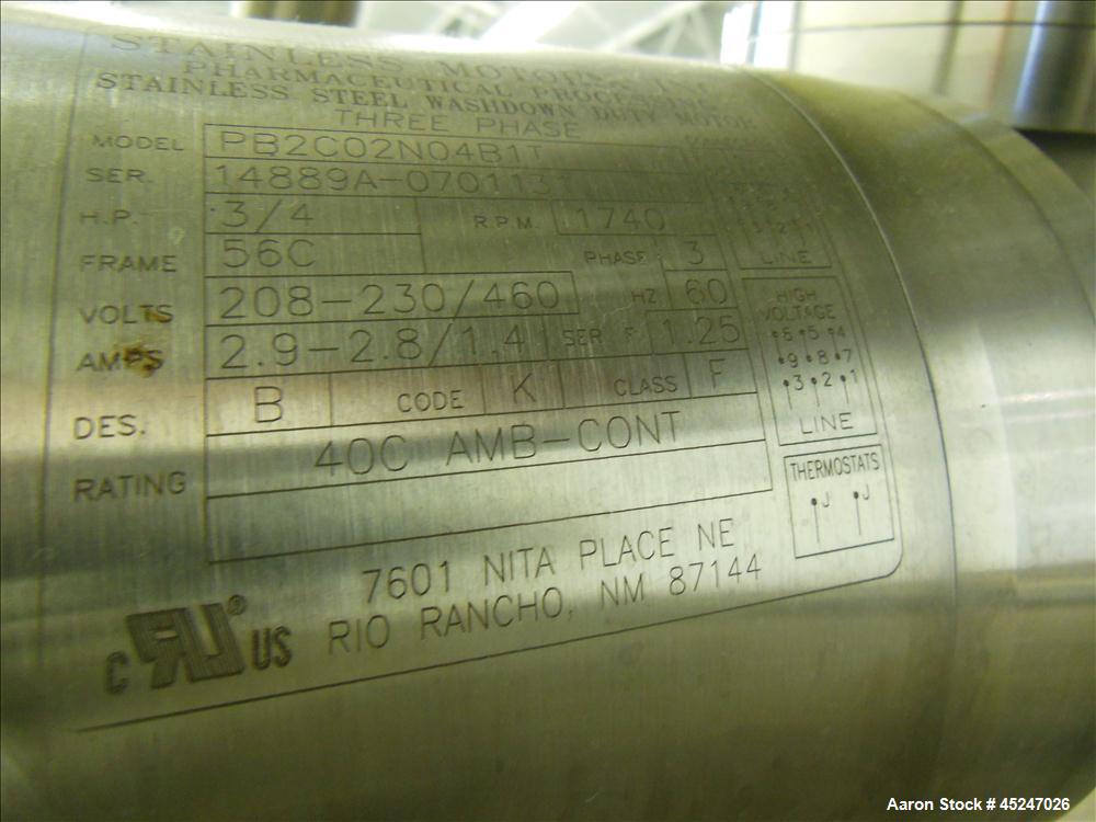 Used 300 Liters Stainless Steel Stainless Fabrication SFI Pressure Tank, Model 