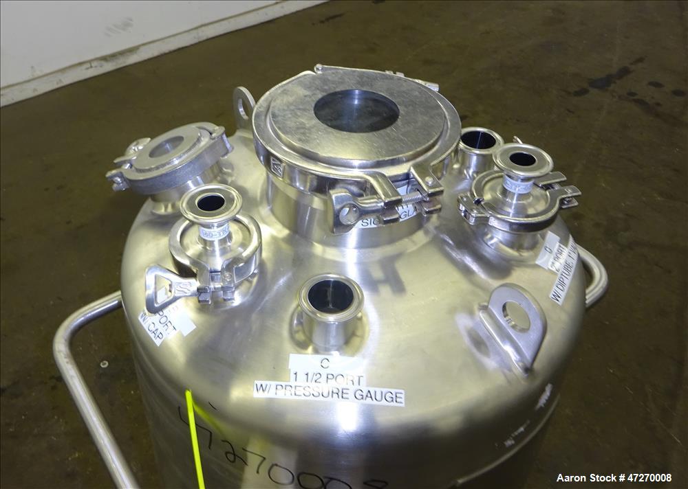 Used Stainless Steel Technology Pressure Tank, Approximate 26.4 Gallon (100 Lit
