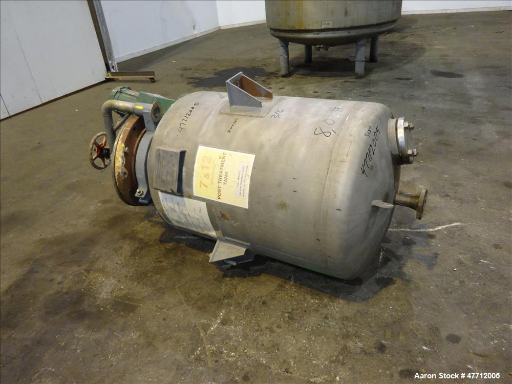 Used Steel-Pro Incorporated Pressure Tank, 100 Gallon, 316 Stainless Steel, Ver