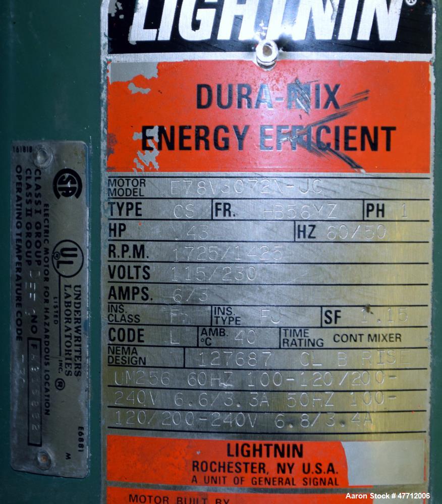 Used Steel-Pro Incorporated Pressure Tank, 100 Gallon, 316L Stainless Steel, Vertical. 30" Diameter x 34" straight side, dished top & bottom. Internal rated 45 psi at -20 to 100 degrees F. Off center...