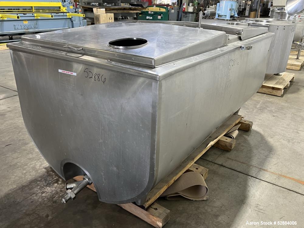 Used- Sunset Milk Cooler Tank, Model MC-300PX, Approximate 300 Gallon, Stainless Steel, Horizontal. Approximate 73" long x 3...