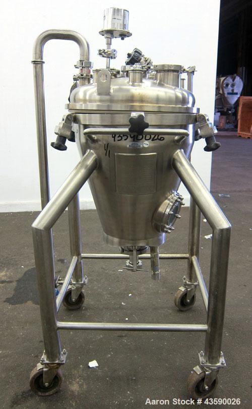 Used- 50 Liter Stainless Steel T&C Stainless Coned Pressure Tank