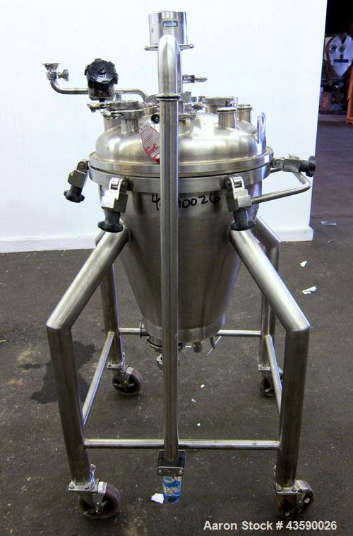 Used- 50 Liter Stainless Steel T&C Stainless Coned Pressure Tank