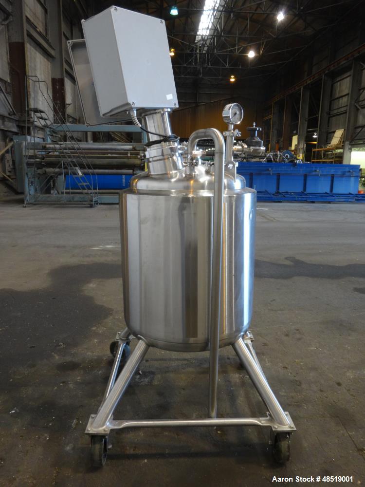 Used: T & C Pressure Vessel/Tank, 39 Gallon (150 liter), 316 Stainless steel, Ve